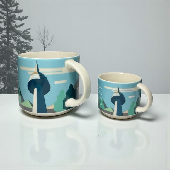 Starbucks Seoul Mug Pair – 14oz Coffee Mug + 3oz Mini Mug – South Korea – NEW - Picture 5 of 6